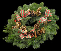 Handmade Traditional Christmas Door Wreaths from The Christmas Wreath Society.