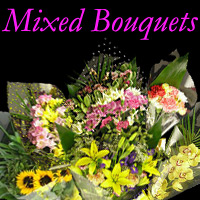 Tulips And Sunflowers Mixed Bouquet - Product image.