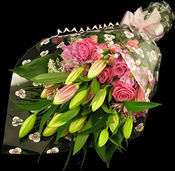 Luxury Rose And Lily Bouquet In The Colours Of Your Choice! - Product image.
