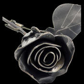 A Single Recycled Scrap Yard Rose