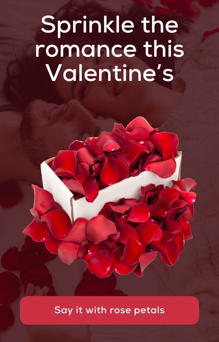 Send rose petals this Valentine's Day
