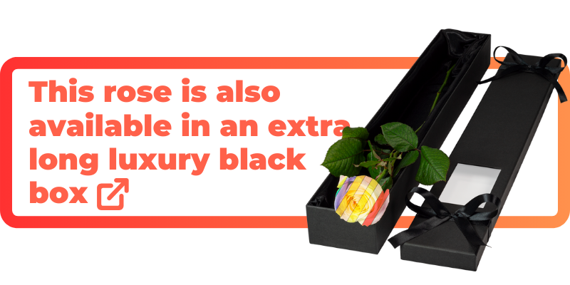 These customised roses are also available in an extra luxury black box.