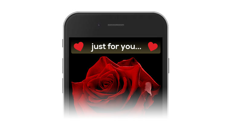 Send an E-Rose by email to Italy