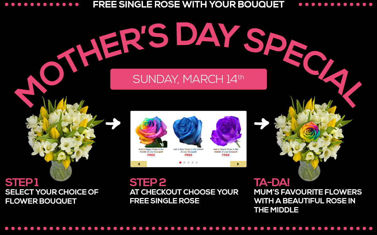 Add a Single Rose to your Mother's Day Bouquet