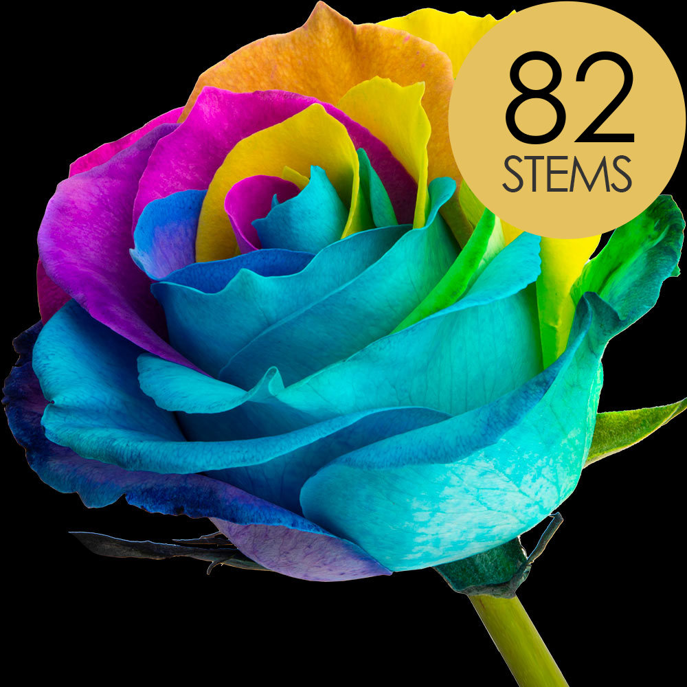 82 Happy (Rainbow) Roses
