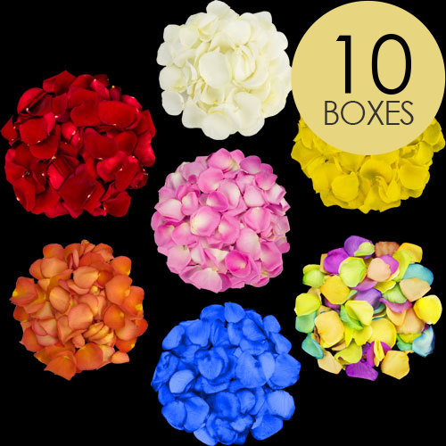 10 Boxes of Mixed Rose Petals