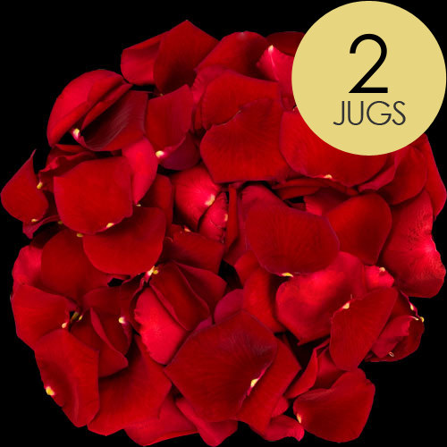 2 Jugs of Red Rose Petals