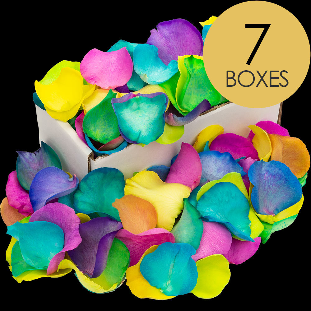 7 Boxes of Happy (Rainbow) Rose Petals