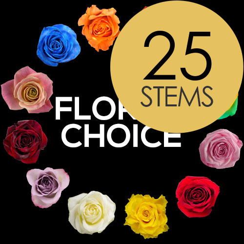 25 Florist Choice Roses