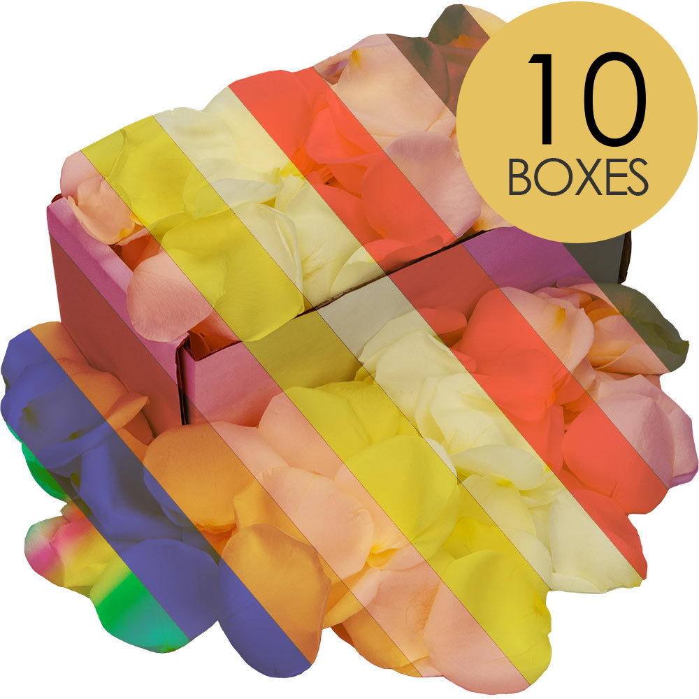 10 Boxes of Customised Rose Petals