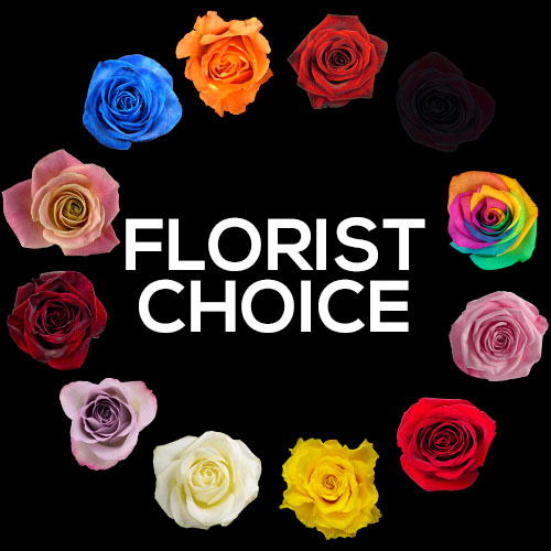 A florist choice rose bouquet