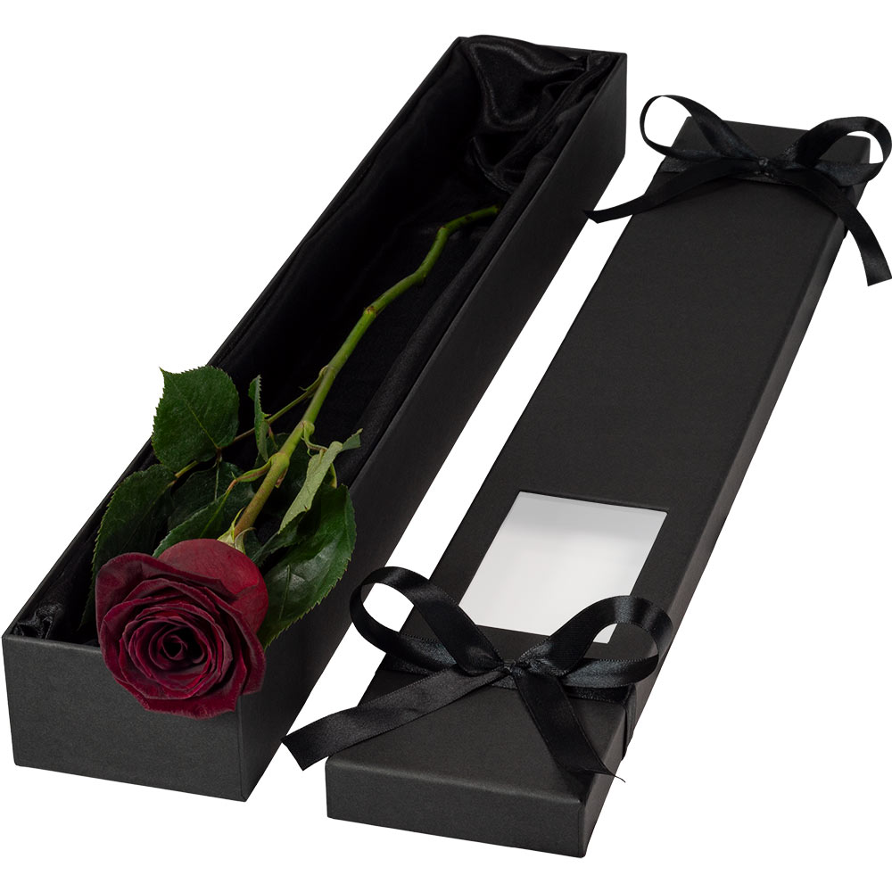 Single Luxury Black Baccara Rose image