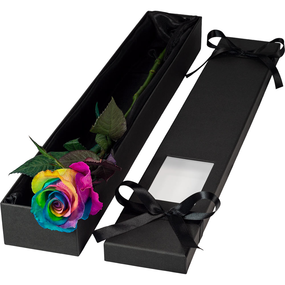 Image of Single Luxury Happy (Rainbow) Rose