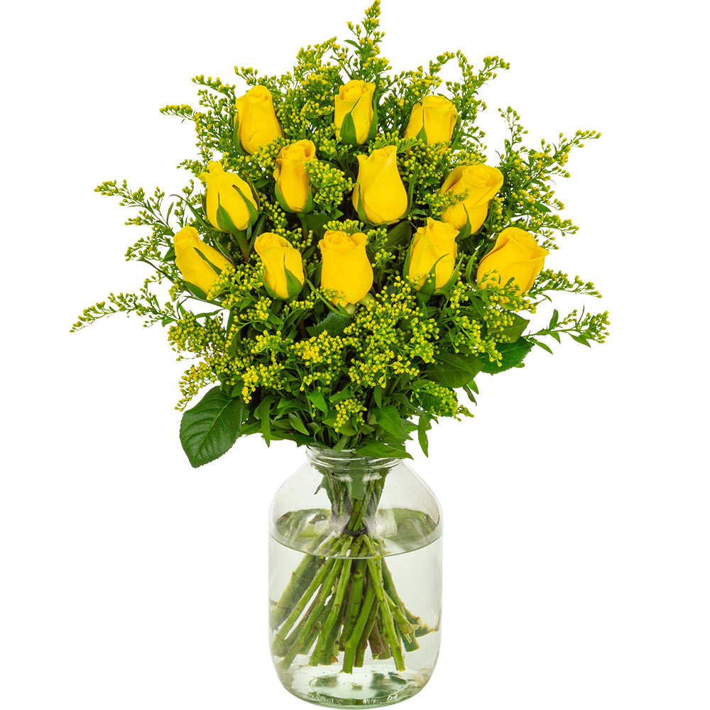 12 Yellow Roses image